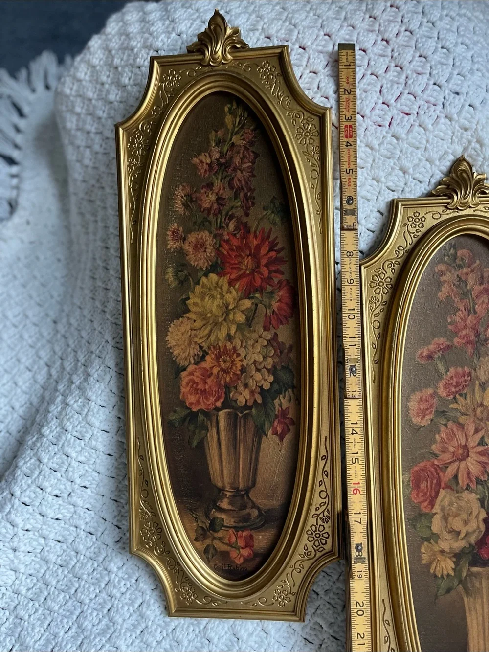 Syrocco 1960's decorative floral panels - Set of 2